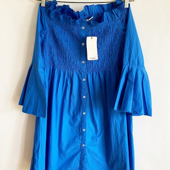 NEW WITH TAGS: Mango Off-Shoulder Dress - Size 6 (EUR: M) - Picture 2 of 4